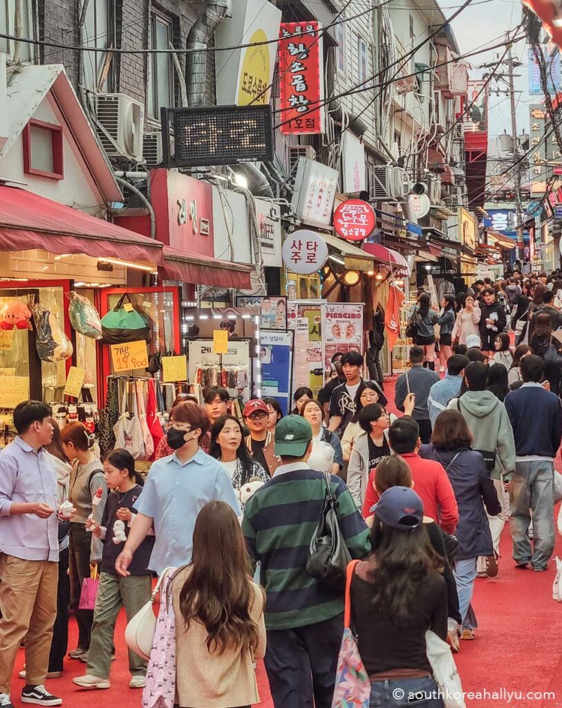 hongdae 7 day 1 week South Korea itinerary