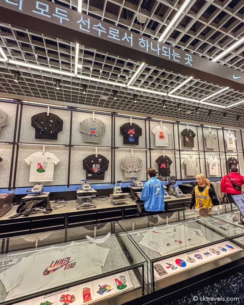 Customizable Nike Korea gear in south korea - souvenirs