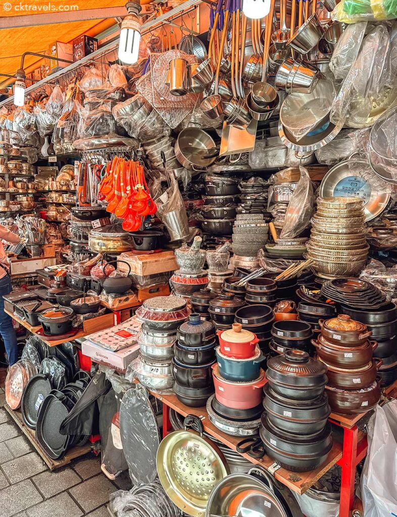Namdaemun Market souvenirs Seoul pots pans