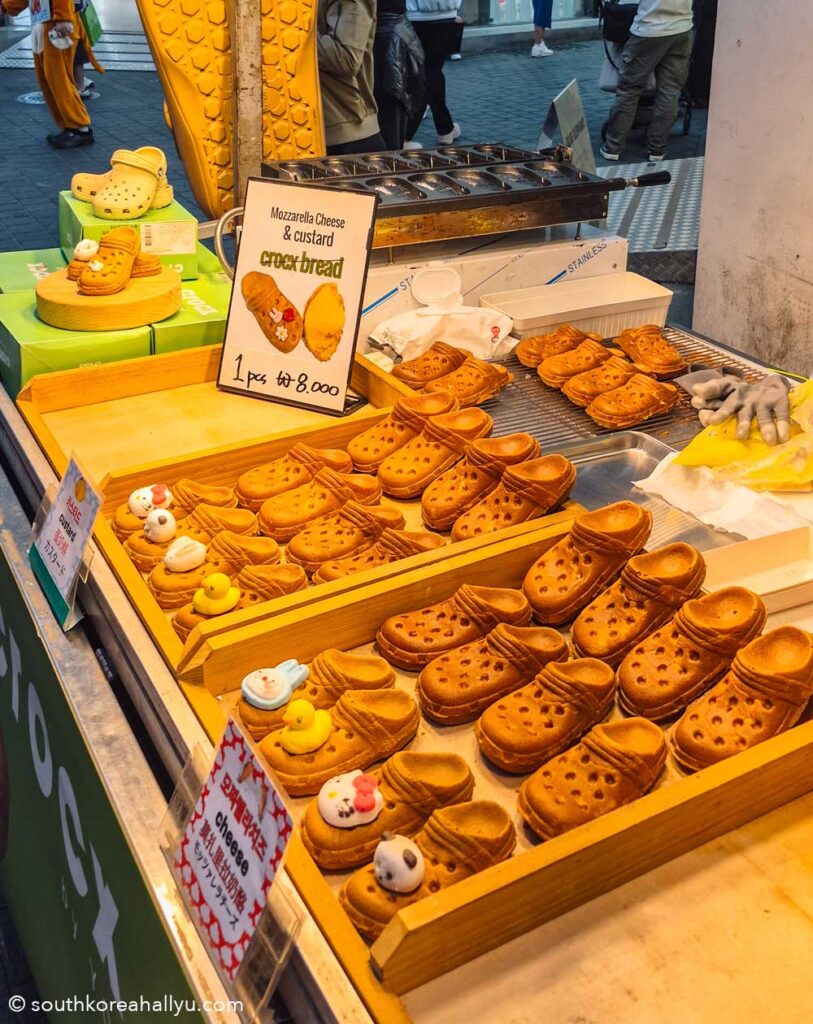 Croc Shoe Shaped Cheese Bread myeongdong night market
